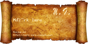 Márk Imre névjegykártya