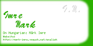 imre mark business card
